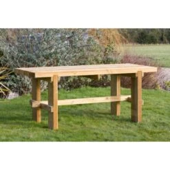 Zest 4 Leisure Rebecca Wooden Table & 2 Bench Set -Garden Care Store 30165813 2
