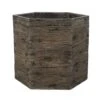 Woodlodge 34cm Driftwood Hexagon Resin Pot -Garden Care Store 5021346440942