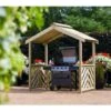 Woodshaw Hampton Wooden BBQ Shelter -Garden Care Store 5055066420786