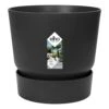 Elho 25cm Living Black Greenville Round Planter -Garden Care Store 8711904332334 df055e58 a5de 4705 bd95 7ea4a9f988ae