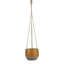 Edelman 16.5cm Ochre Resa Hanging Houseplant Pot