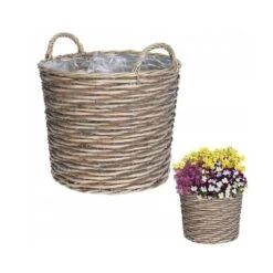 Koopman 39cm Wicker Basket Planter 7 Koopman 39cm Wicker Basket Planter -Garden Care Store 8719202993394 3