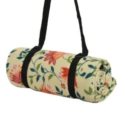 Decoris 170cm Fleece Floral Picnic Blanket (Choice Of 2) -Garden Care Store 8720194645079 2